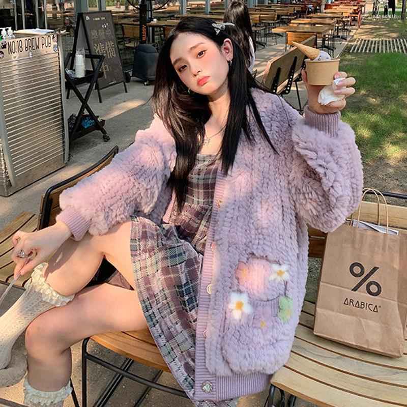 Women' Fur Faux Imitation Woven Jacket Female Young Models 2022 Autumn And Winter Korean Loose Lamb Plush Coat, Purple
Women' Fur Faux Imitation Woven Jacket Female Young Models 2022 Autumn And Winter Korean Loose Lamb Plush Coat, Purple