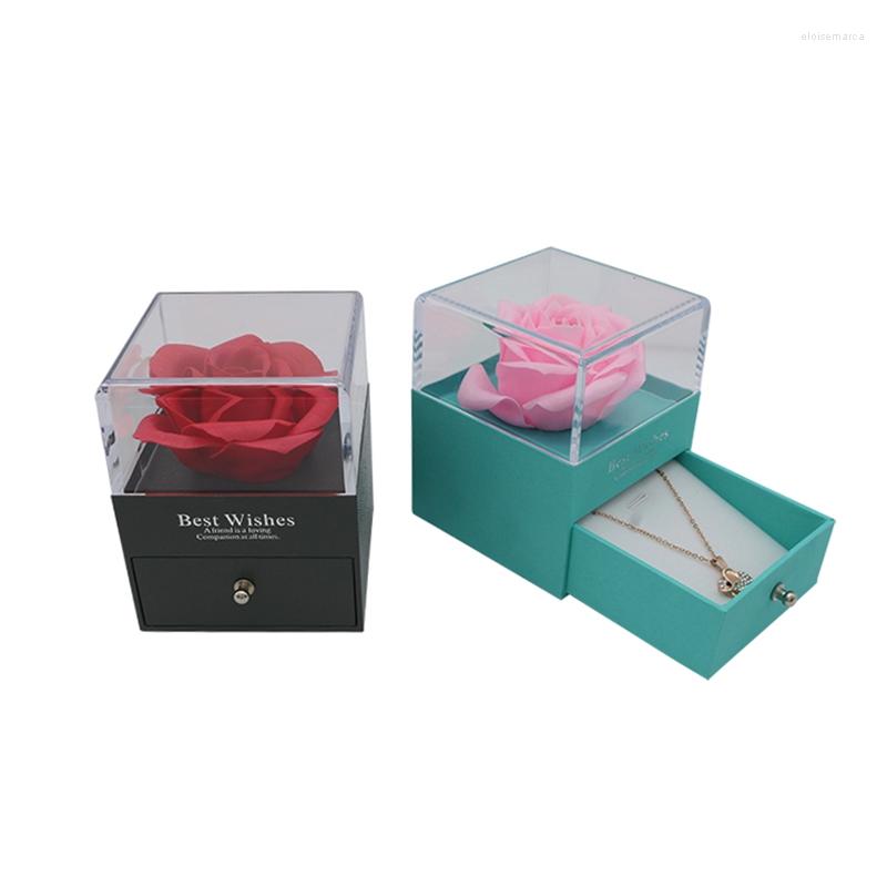 Jewelry Pouches 1pcs Personalized Originality Pink Rose Pandent Ring Box Christmas Engagement Gift Jewellery Packaging Display
Jewelry Pouches 1pcs Personalized Originality Pink Rose Pandent Ring Box Christmas Engagement Gift Jewellery Packaging Display