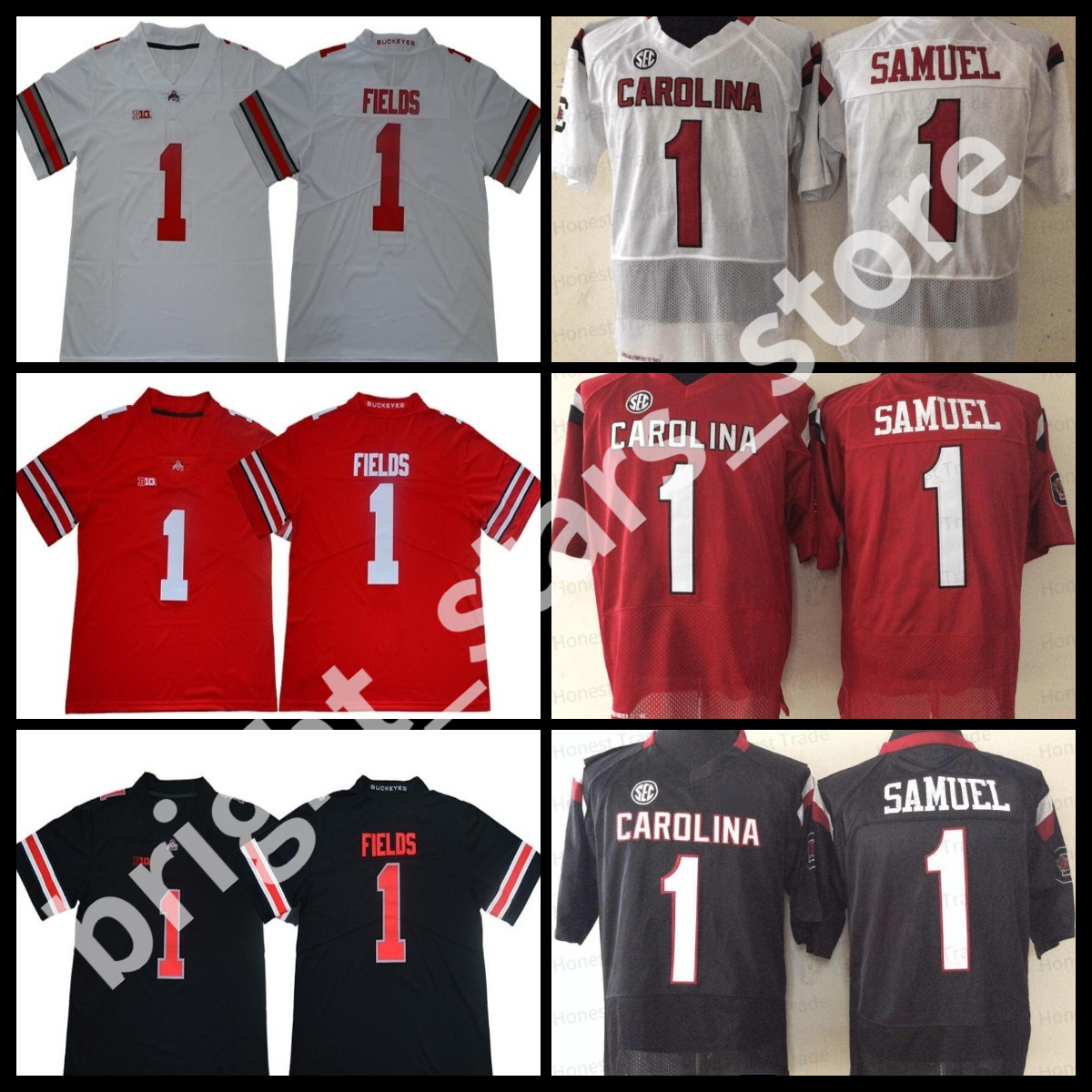 NCAA 1 Justin Fields Football Jersey Ohio State Buckeyes 1 Deebo Samuel South Carolina Mens College Football Jerseys Red Black White Stitched, Mens jersey
NCAA 1 Justin Fields Football Jersey Ohio State Buckeyes 1 Deebo Samuel South Carolina Mens College Football Jerseys Red Black White Stitched, Mens jersey