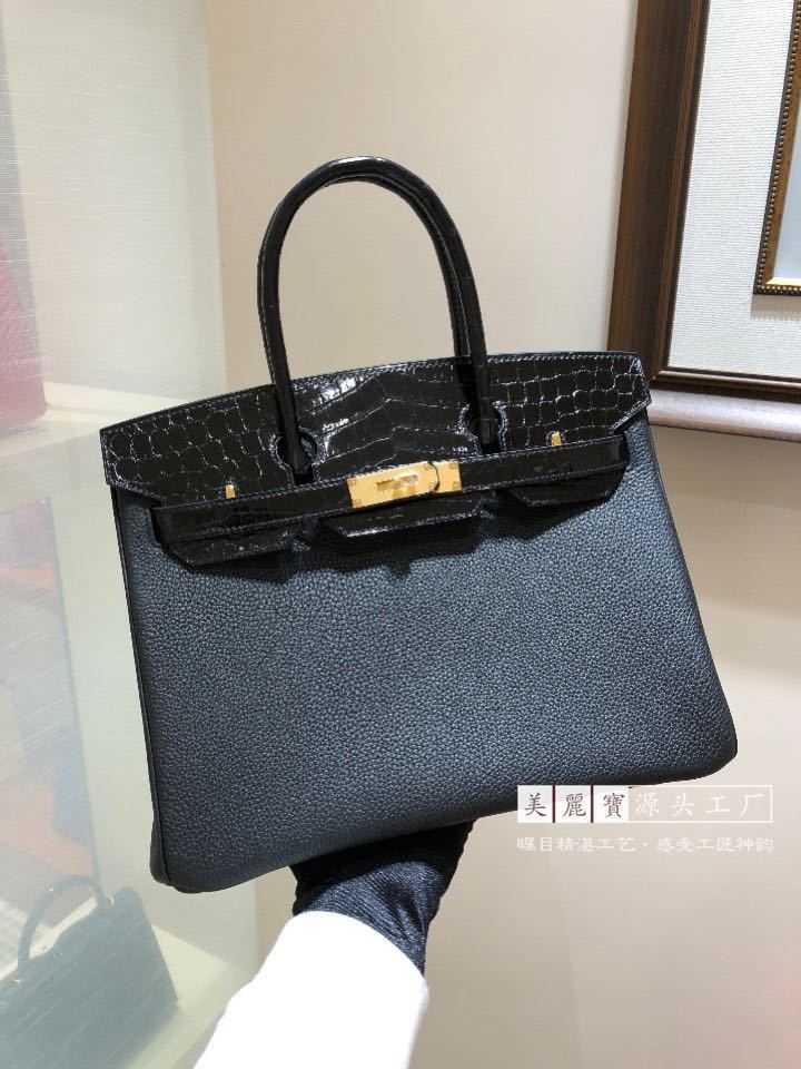Shoulder Birkins Designer bag Herme Handbags Fully handmade crocodile skin spell Togo litchi pattern calf leather 30 women hand, Black
Shoulder Birkins Designer bag Herme Handbags Fully handmade crocodile skin spell Togo litchi pattern calf leather 30 women hand, Black
