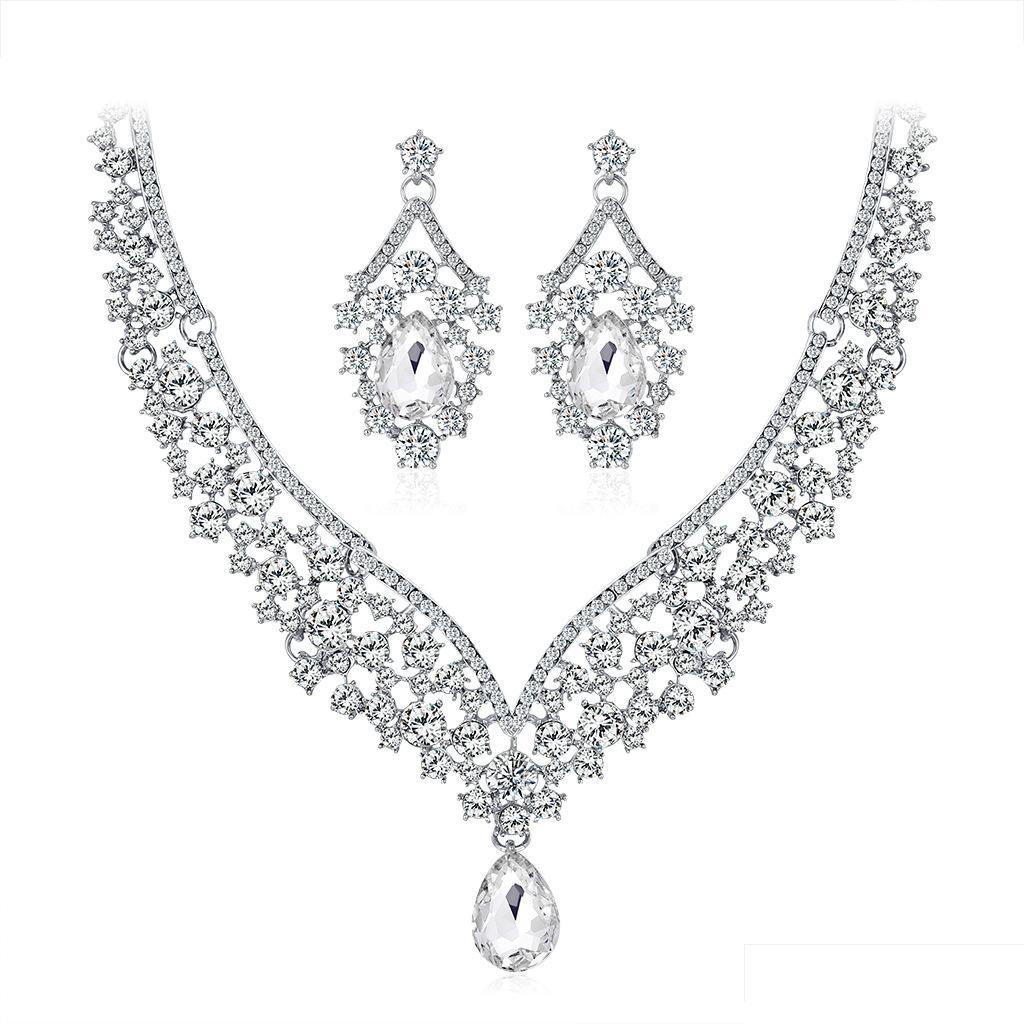 Other Jewelry Sets Luxury Bridal Wedding Jewelry Set Waterdrop Crystal Necklace Earrings Sets For Women Fashion Dress Accessories Dr Dhk6S
Other Jewelry Sets Luxury Bridal Wedding Jewelry Set Waterdrop Crystal Necklace Earrings Sets For Women Fashion Dress Accessories Dr Dhk6S