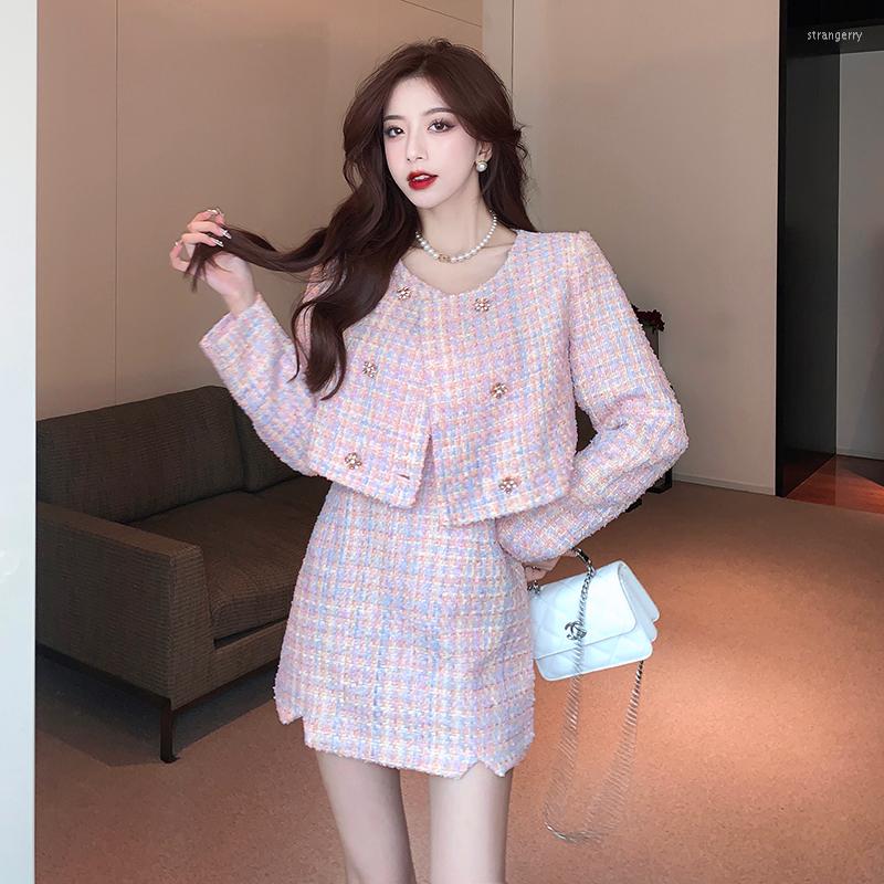 Casual Dresses In The Fall Of 2022 Small Sweet Atmosphere Quality Cultivate One' Morality Two-piece Women Jacket Dress, Pink
Casual Dresses In The Fall Of 2022 Small Sweet Atmosphere Quality Cultivate One' Morality Two-piece Women Jacket Dress, Pink