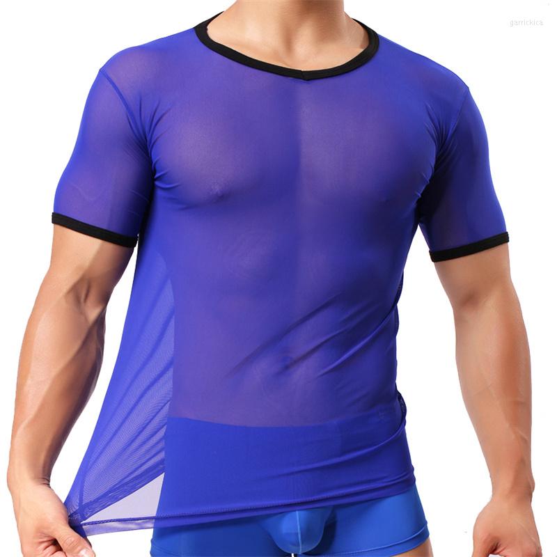 Undershirts Slim-fit Mens Sexy Mesh Transparent Short-sleeved T-shirts Men's Breathable Fitness Sport Tops Soft Male Underwear, White
Undershirts Slim-fit Mens Sexy Mesh Transparent Short-sleeved T-shirts Men's Breathable Fitness Sport Tops Soft Male Underwear, White