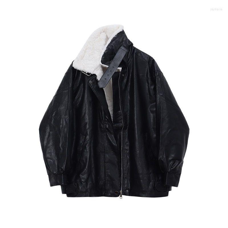 Women's Leather Women's Fur Jacket Long Sleeved Loose Warm Lamb Wool Winter Vintage Thickened Locomotive Lapel Female Chic PU Motorcycle, Black
Women's Leather Women's Fur Jacket Long Sleeved Loose Warm Lamb Wool Winter Vintage Thickened Locomotive Lapel Female Chic PU Motorcycle, Black