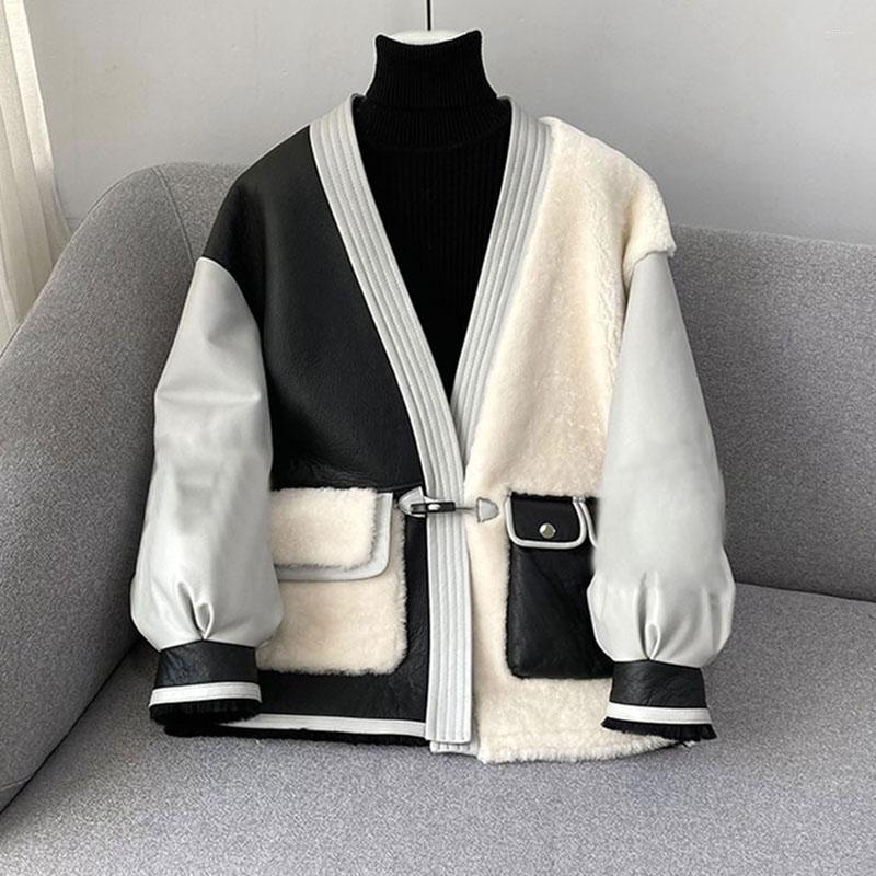 Women's Fur 2022 Lamb Womens Coats Female Keep Warm And Windproof Chic Motorcycle One-Piece Coat Long Sleeve Jacket, Photo color
Women's Fur 2022 Lamb Womens Coats Female Keep Warm And Windproof Chic Motorcycle One-Piece Coat Long Sleeve Jacket, Photo color