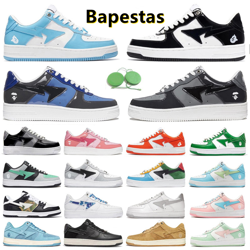 Bapestas BapeSta Ape Men Running Shoes Fashion Patent Blue Orange Green Black White Pastel Camo Beige Suede Leather Mens Trainers Sports Sneakers Platform Shoe, Color#12
Bapestas BapeSta Ape Men Running Shoes Fashion Patent Blue Orange Green Black White Pastel Camo Beige Suede Leather Mens Trainers Sports Sneakers Platform Shoe, Color#12