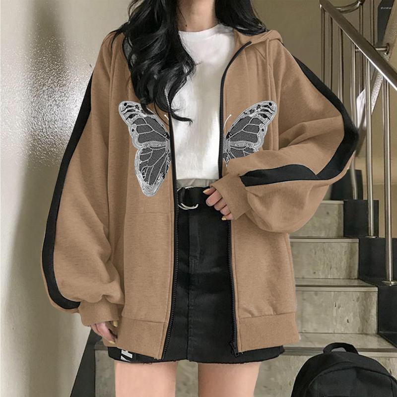 Women' Hoodies Winter Clothes Women Fashion Hooded Loose Long Sleeve Y2k Print Zip Up Sweatshirts Women' Harajuku Streetwear, L butterfly print
Women' Hoodies Winter Clothes Women Fashion Hooded Loose Long Sleeve Y2k Print Zip Up Sweatshirts Women' Harajuku Streetwear, L butterfly print
