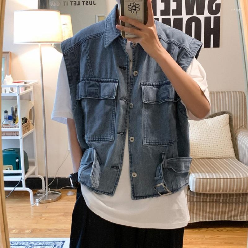 Men's Vests Mens Fashion Denim Vest Spring/Summer Korean Style Loose Sleeveless Short Jacket Blue Motorcycle Jean Men, Black
Men's Vests Mens Fashion Denim Vest Spring/Summer Korean Style Loose Sleeveless Short Jacket Blue Motorcycle Jean Men, Black