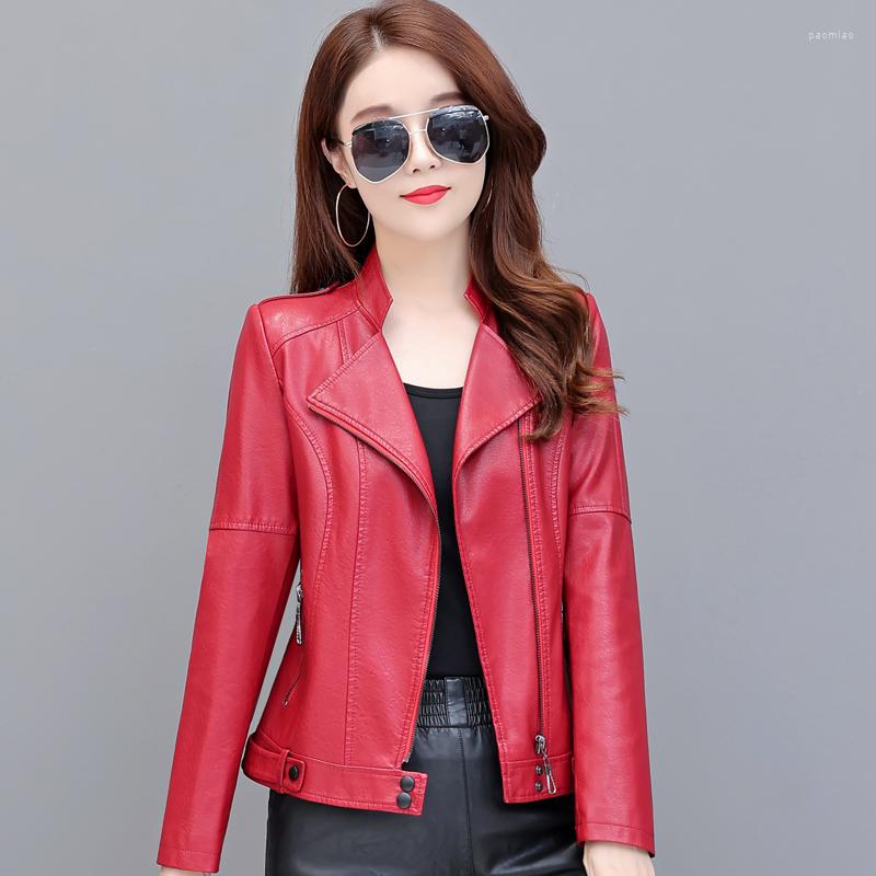 Women's Leather 2022 Spring Autumn Women Black Faux Jacket Solid Zipper Biker Coat Female Casual Outerwear Tops
Women's Leather 2022 Spring Autumn Women Black Faux Jacket Solid Zipper Biker Coat Female Casual Outerwear Tops