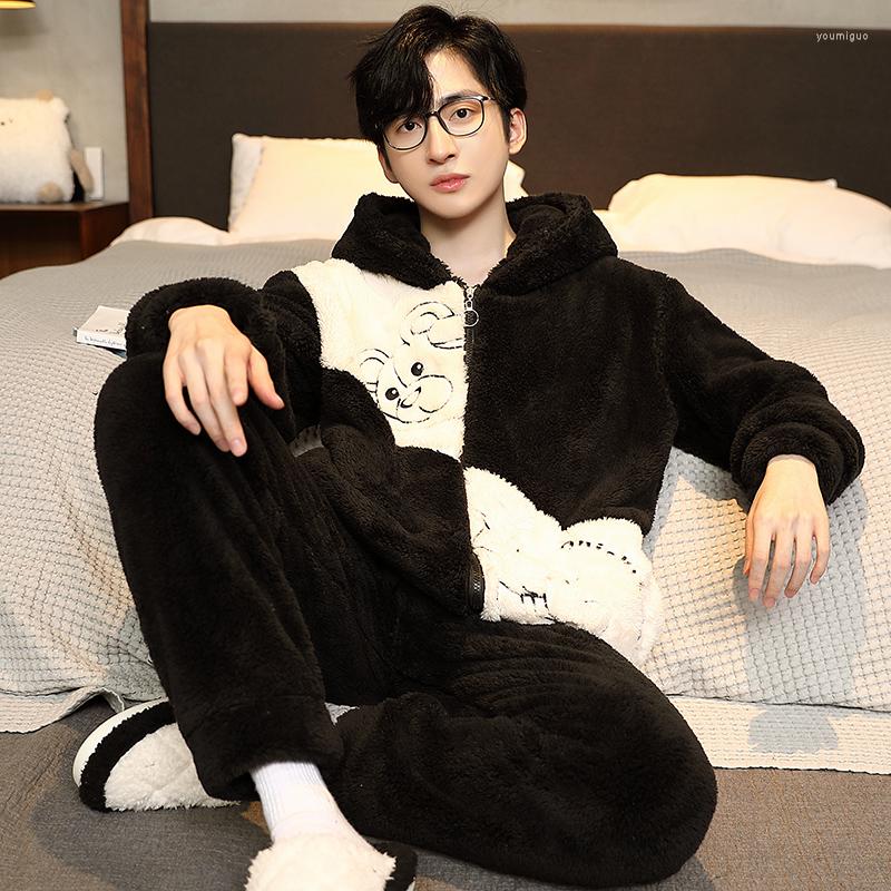 Men's Sleepwear QUHENG Man Collar Pajamas Set Winter Warm Flannel Home Clothes Coral Fleece Thick Nightwear Large Size 5XL, Male
Men's Sleepwear QUHENG Man Collar Pajamas Set Winter Warm Flannel Home Clothes Coral Fleece Thick Nightwear Large Size 5XL, Male