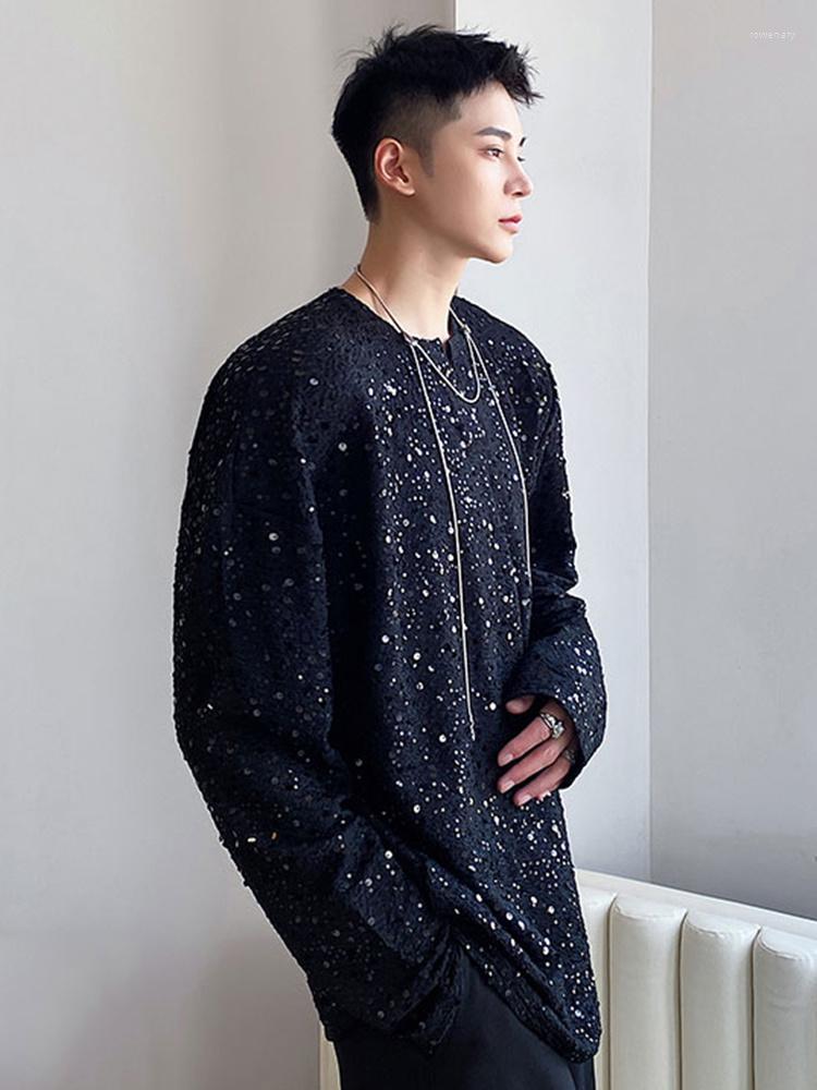 Men's T Shirts Men Fashion Long-sleeve T-shirt Sequin Embroidery Decorated V-neck Korean Style Loose 2023 Temperament Top 2A1800, Black
Men's T Shirts Men Fashion Long-sleeve T-shirt Sequin Embroidery Decorated V-neck Korean Style Loose 2023 Temperament Top 2A1800, Black