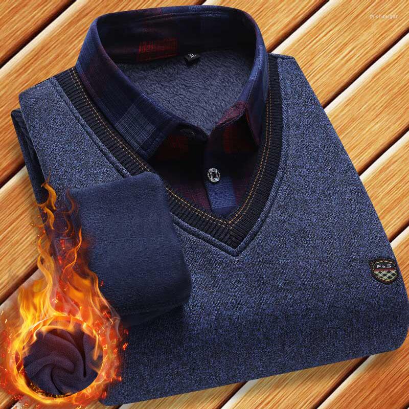 Men's Sweaters Young And Middle-aged Men's Shirt Collar Fake Two-piece Sweater Bottomed Men'sSweater Mens Knitted Winter Clothes, 1 fleece light gray
Men's Sweaters Young And Middle-aged Men's Shirt Collar Fake Two-piece Sweater Bottomed Men'sSweater Mens Knitted Winter Clothes, 1 fleece light gray