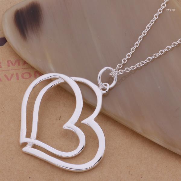 Pendant Necklaces AN148 Sterling Necklace Fashion Jewelry Pretty Double Hearts /ghvaozca Amjajdqa Silver Color
Pendant Necklaces AN148 Sterling Necklace Fashion Jewelry Pretty Double Hearts /ghvaozca Amjajdqa Silver Color