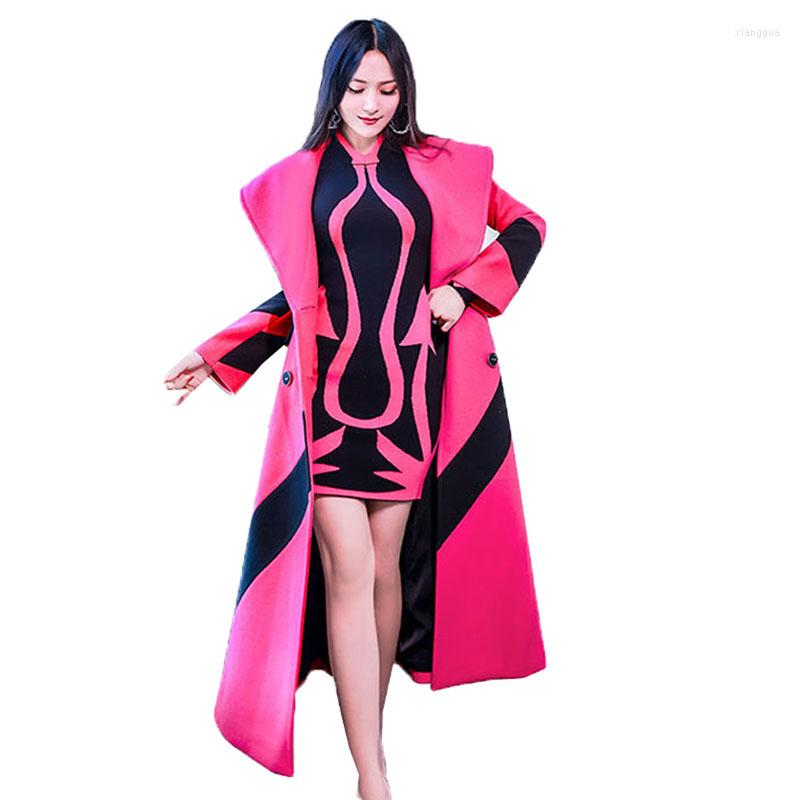 Women' Wool 2022 Winter Woolen Coat Women Fashion Mid-length Temperament Stripe Female Casual Large Lapel Outerwear R724, Photo color
Women' Wool 2022 Winter Woolen Coat Women Fashion Mid-length Temperament Stripe Female Casual Large Lapel Outerwear R724, Photo color