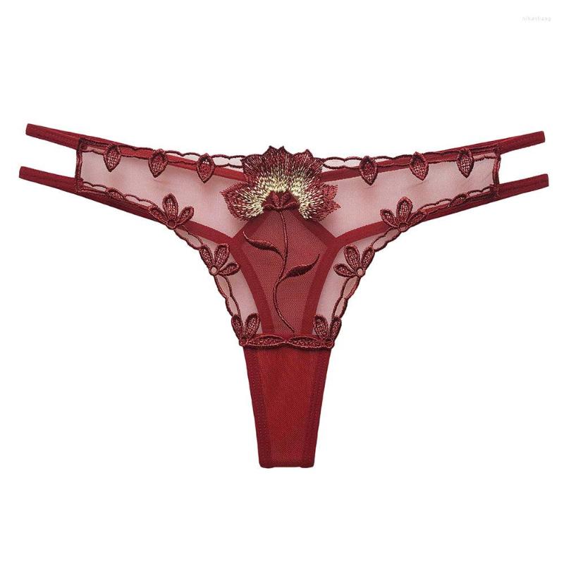 Women's Panties French Luxury Embroidered Thong Women's Transparent Gauze Sexy Hollow Out Underwear Low Waist T-pants, White
Women's Panties French Luxury Embroidered Thong Women's Transparent Gauze Sexy Hollow Out Underwear Low Waist T-pants, White