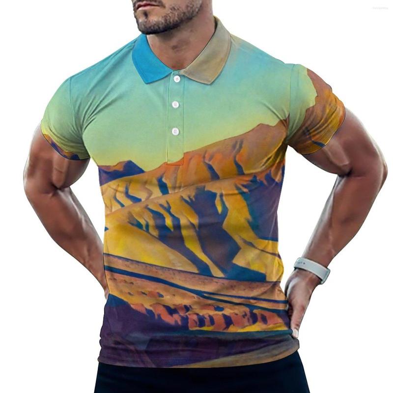 Men' Polos Mountain Range Casual T-Shirts Desert Art Print Polo Shirts Collar Y2K Shirt Summer Men Design Clothing Big Size, Style-3
Men' Polos Mountain Range Casual T-Shirts Desert Art Print Polo Shirts Collar Y2K Shirt Summer Men Design Clothing Big Size, Style-3