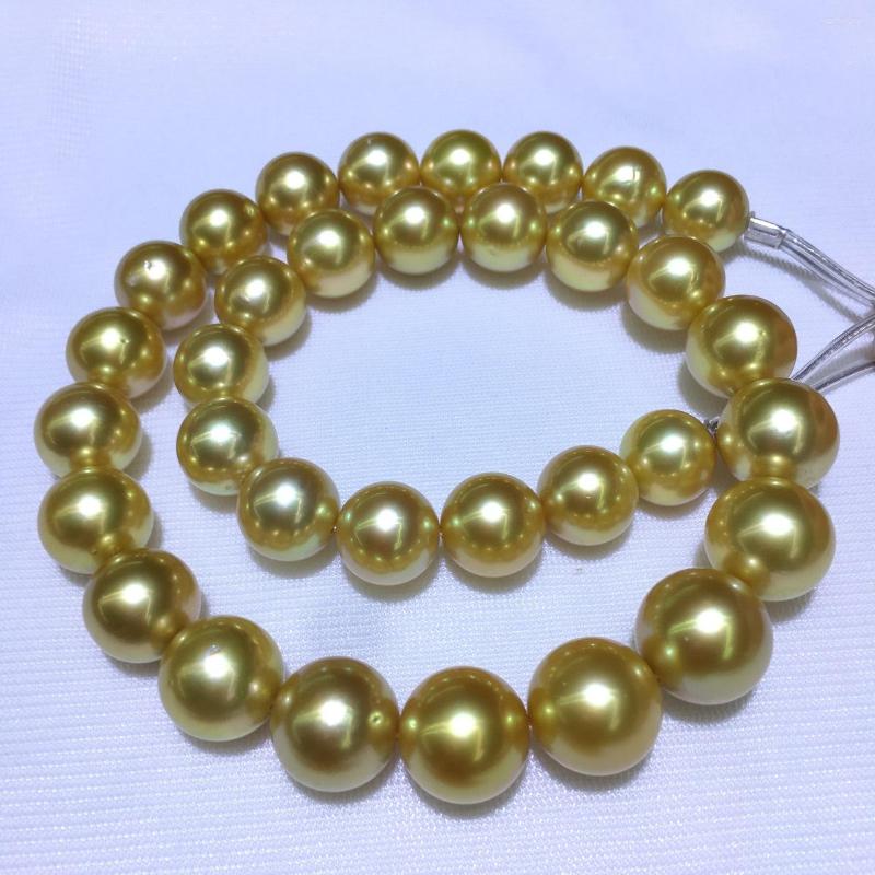 Chains Huge Charming 18"12-14mm Natural South Sea Genuine Golden Round Pearl Necklace For Women Jewelry
Chains Huge Charming 18"12-14mm Natural South Sea Genuine Golden Round Pearl Necklace For Women Jewelry