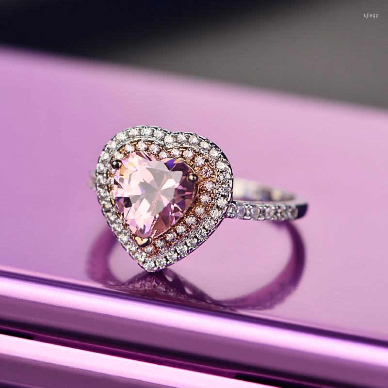 Cluster Rings Rings-For-Women S925 Pink Heart Stone Artificial Topaz Maiden-Heart Diamant Wedding Ring Bridal Anel Fine Jewelry
Cluster Rings Rings-For-Women S925 Pink Heart Stone Artificial Topaz Maiden-Heart Diamant Wedding Ring Bridal Anel Fine Jewelry