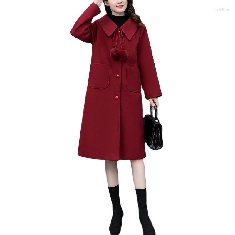 Women's Wool 2022 Autumn Winter Fashion Folder Cotton Ladies Woolen Coat Mid-Length Doll Collar Elegant Thicken Female Jacket, Black
Women's Wool 2022 Autumn Winter Fashion Folder Cotton Ladies Woolen Coat Mid-Length Doll Collar Elegant Thicken Female Jacket, Black