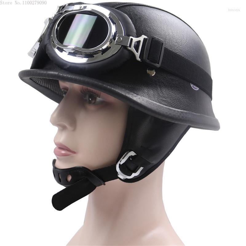 Motorcycle Helmets Vintage Helmet Retro Xxl Leather Cycling Dot Approved Punk Safety With Goggles Motocross Scooter B, Black
Motorcycle Helmets Vintage Helmet Retro Xxl Leather Cycling Dot Approved Punk Safety With Goggles Motocross Scooter B, Black