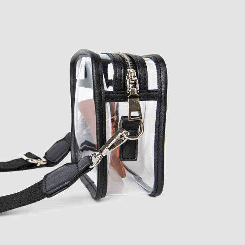 Fashion Beach Transparent Clear Crossbody Bag Jelly PVC Stadium Approved Messenger clutch bags Purses ladies handbags with Coin Pouch 220506