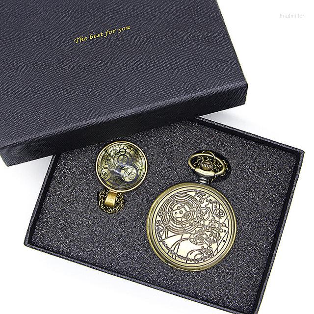Pocket Watches Top Brand Movie Series Glass Dome Bronze Quartz Pendant Watch Set With Necklace Chain Sets Box Gift, Doctor who
Pocket Watches Top Brand Movie Series Glass Dome Bronze Quartz Pendant Watch Set With Necklace Chain Sets Box Gift, Doctor who