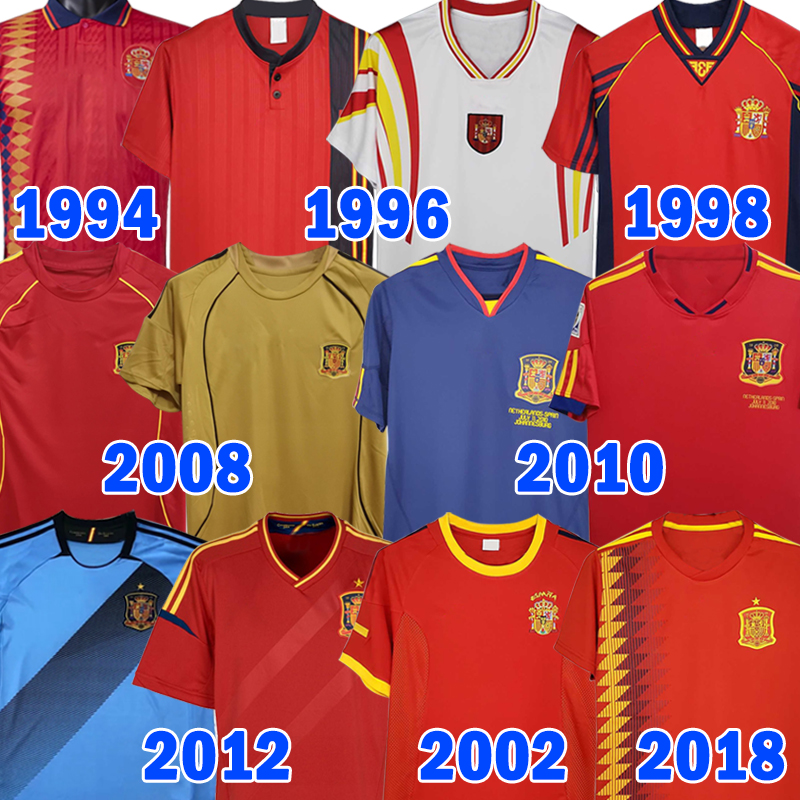 Final Spain Retro Soccer Jersey 1994 96 98 PIQUE PUYOL R.HIERRO A.INIESTA 2002 2008 RAUL DAVID VILLA 2010 2012 XAVI GUERRERO 2018 GUARDIOLA Long sleeve Football Shirts, 2002 retro home
Final Spain Retro Soccer Jersey 1994 96 98 PIQUE PUYOL R.HIERRO A.INIESTA 2002 2008 RAUL DAVID VILLA 2010 2012 XAVI GUERRERO 2018 GUARDIOLA Long sleeve Football Shirts, 2002 retro home