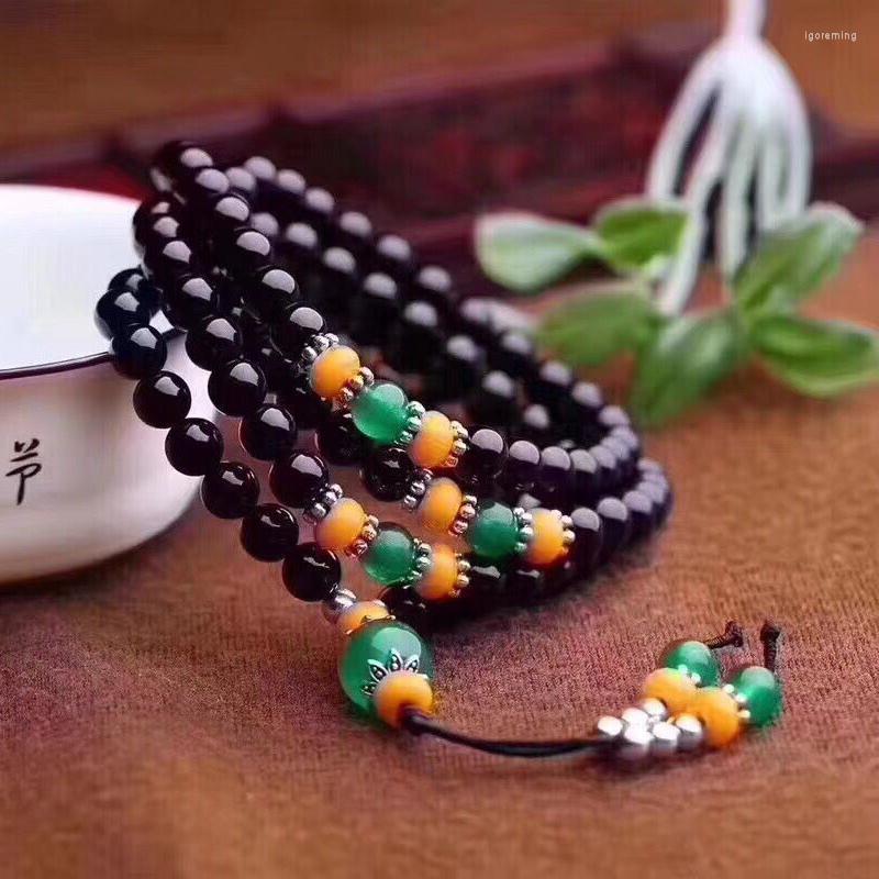 Strand Wholesale Black Crystal Bracelet 6mm Round 108 Beads Lucky Tibetan Style For Women Multilayer Jewelry
Strand Wholesale Black Crystal Bracelet 6mm Round 108 Beads Lucky Tibetan Style For Women Multilayer Jewelry