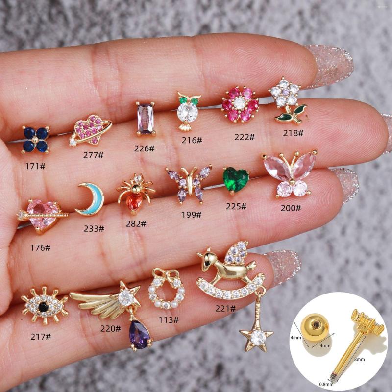 Stud Earrings 1PC Fashion Jewelry Cute Flower Love Heart Animals Zircon Tragus Piercing For Women Cartilage Earring
Stud Earrings 1PC Fashion Jewelry Cute Flower Love Heart Animals Zircon Tragus Piercing For Women Cartilage Earring