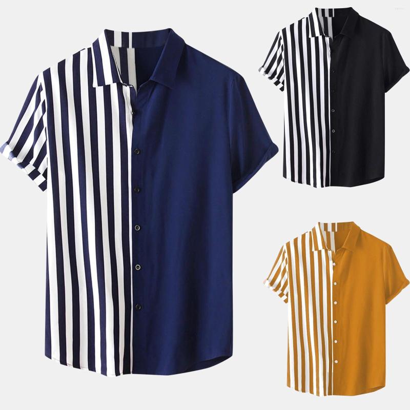 Men' Casual Shirts Striped Patchwork Men Shirt Personality Short Sleeve Loose Button Brand Camisa Masculina 2022 Men' Clothing, Ye
Men' Casual Shirts Striped Patchwork Men Shirt Personality Short Sleeve Loose Button Brand Camisa Masculina 2022 Men' Clothing, Ye