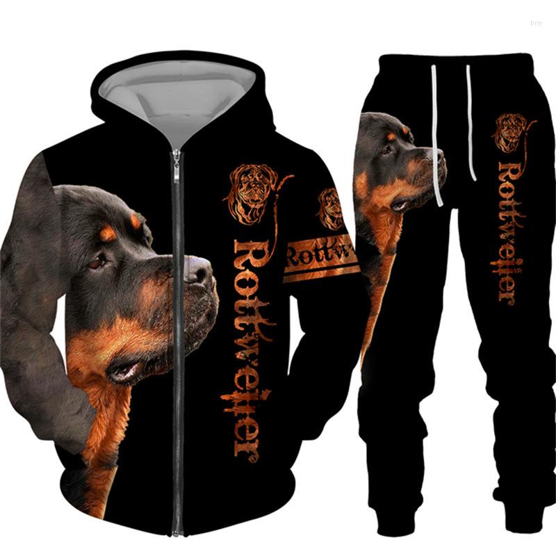 Men's Tracksuits Autumn/Winter 2022 Animal Dog Print Collection 3D Digital Suit Male Hoodie, 05