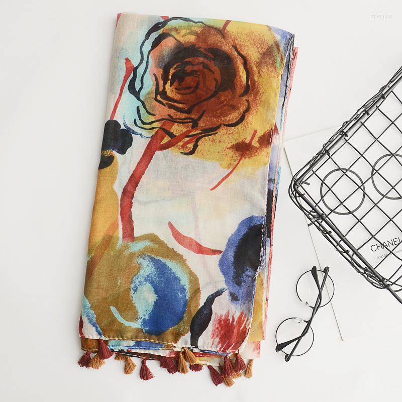 Scarves Fashion Spring Summer Rose Printing Viscose Scarf Fringer Wraps Shawls Beach Hijab W137
Scarves Fashion Spring Summer Rose Printing Viscose Scarf Fringer Wraps Shawls Beach Hijab W137
