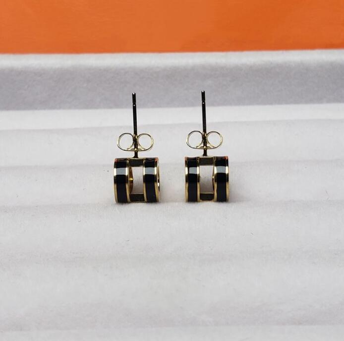 Luxury Classic H Earring charm Enamel earrings Women Letters 18K Gold Earrings No Fading Prevent Allergies Holiday Gifts