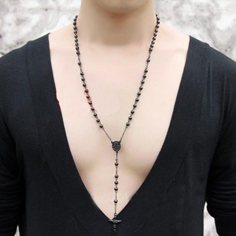Chains Tisnium Black Color Long Necklace Man Woman High Quality Stainless Steel Tail Choker Round Bead Sweater Chain Bohemian Style
Chains Tisnium Black Color Long Necklace Man Woman High Quality Stainless Steel Tail Choker Round Bead Sweater Chain Bohemian Style