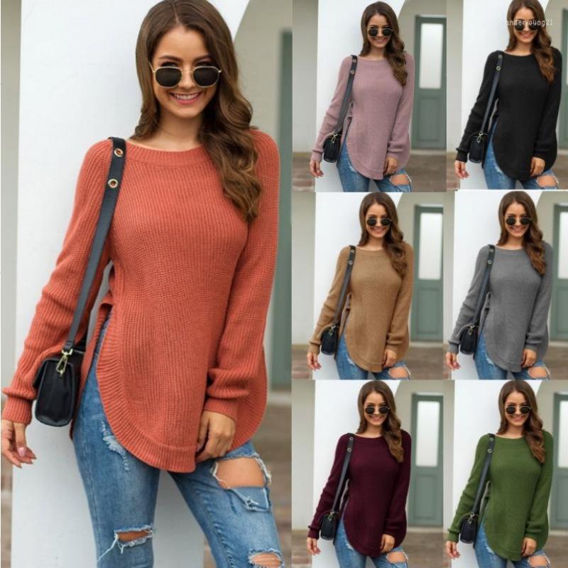 Women' Sweaters 2022 Autumn And Winter Hem High Slit Round Neck Long Sleeve Pullover Sweater Women, Green
Women' Sweaters 2022 Autumn And Winter Hem High Slit Round Neck Long Sleeve Pullover Sweater Women, Green