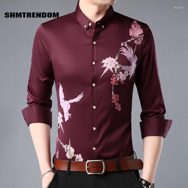 Men's Casual Shirts Floral Bird Pattern 3D Printing Fashion Slim Long Sleeve Men Shirt Autumn Quality Smooth Comfortable Luxury Camisa, As picture1
Men's Casual Shirts Floral Bird Pattern 3D Printing Fashion Slim Long Sleeve Men Shirt Autumn Quality Smooth Comfortable Luxury Camisa, As picture1