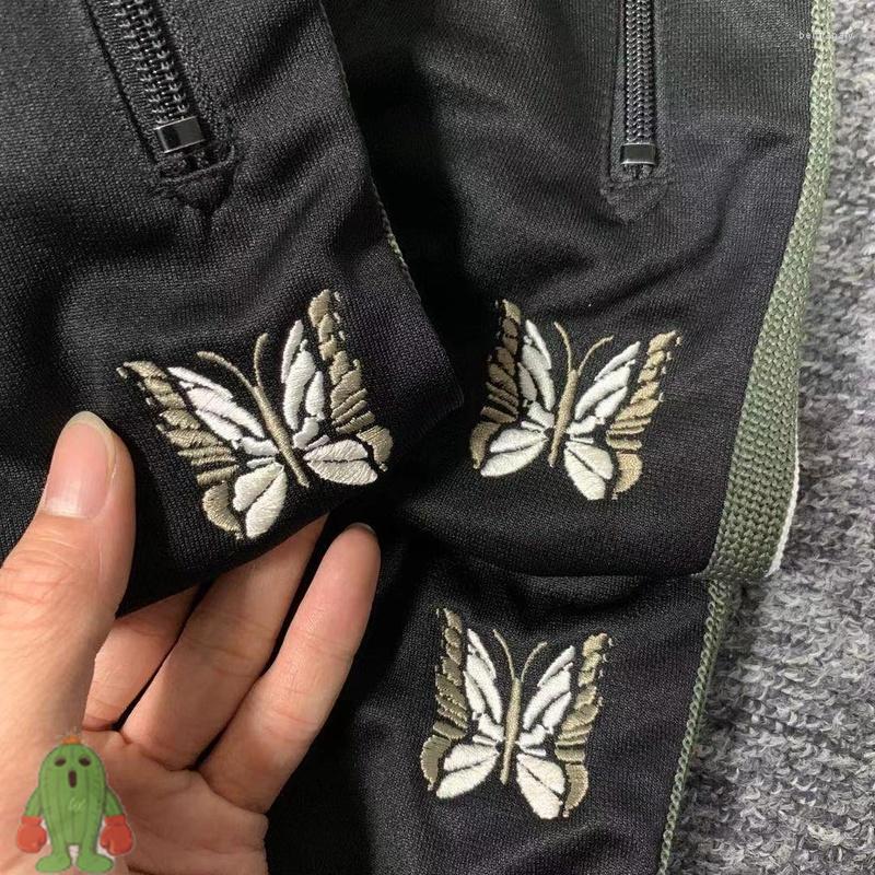 Men' Pants Needles Side Breasted Butterfly Embroidered Webbing Trousers Men Women Casual Straight Sweatpants
Men' Pants Needles Side Breasted Butterfly Embroidered Webbing Trousers Men Women Casual Straight Sweatpants
