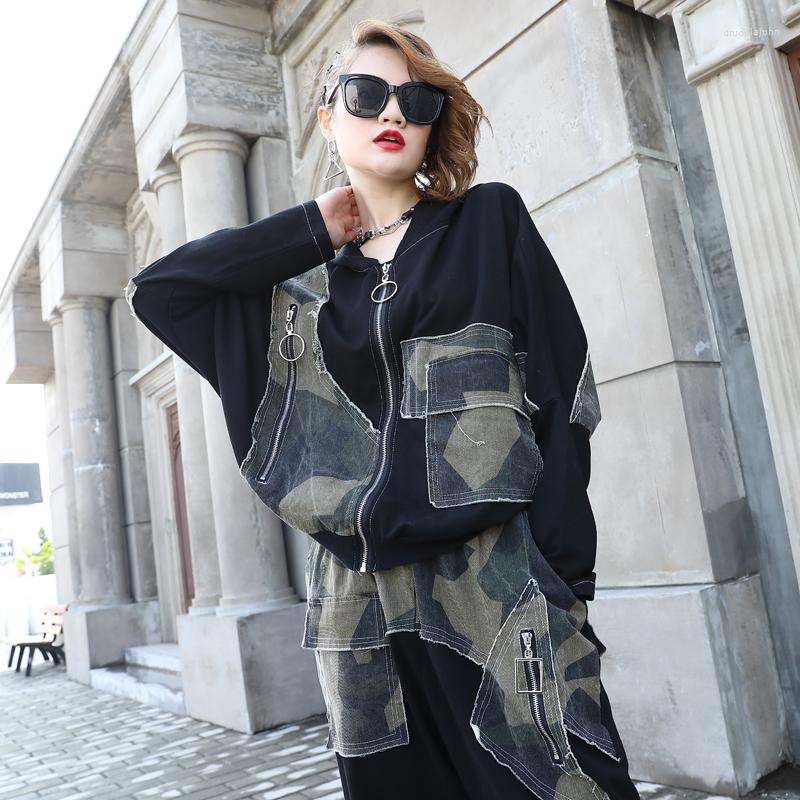 Women's Two Piece Pants Personality Fashion Bat Sleeve Sets Female Autumn Harajuku Style Camouflage Jacket Harem Two-piece Suits F166, Only the tops
Women's Two Piece Pants Personality Fashion Bat Sleeve Sets Female Autumn Harajuku Style Camouflage Jacket Harem Two-piece Suits F166, Only the tops