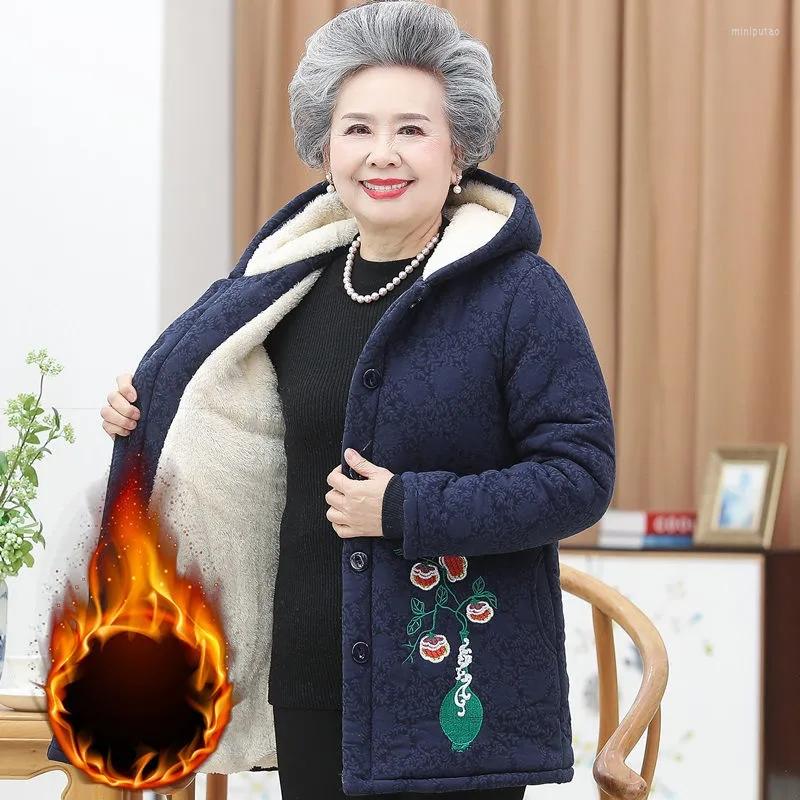 Women's Trench Coats Middle-aged And Old People Winter Jacket Warm Velvet Cotton Parka Grandma Thick Padded Mother's High Quality Coat, Red hooded
Women's Trench Coats Middle-aged And Old People Winter Jacket Warm Velvet Cotton Parka Grandma Thick Padded Mother's High Quality Coat, Red hooded