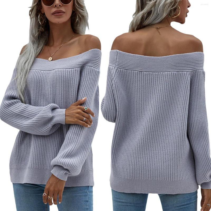 Women' Sweaters Women Knitwear Solid Color Off Shoulder Long Sleeve Loose Slash Neck Casual 2022 Fashion Girls Pullover, Green
Women' Sweaters Women Knitwear Solid Color Off Shoulder Long Sleeve Loose Slash Neck Casual 2022 Fashion Girls Pullover, Green
