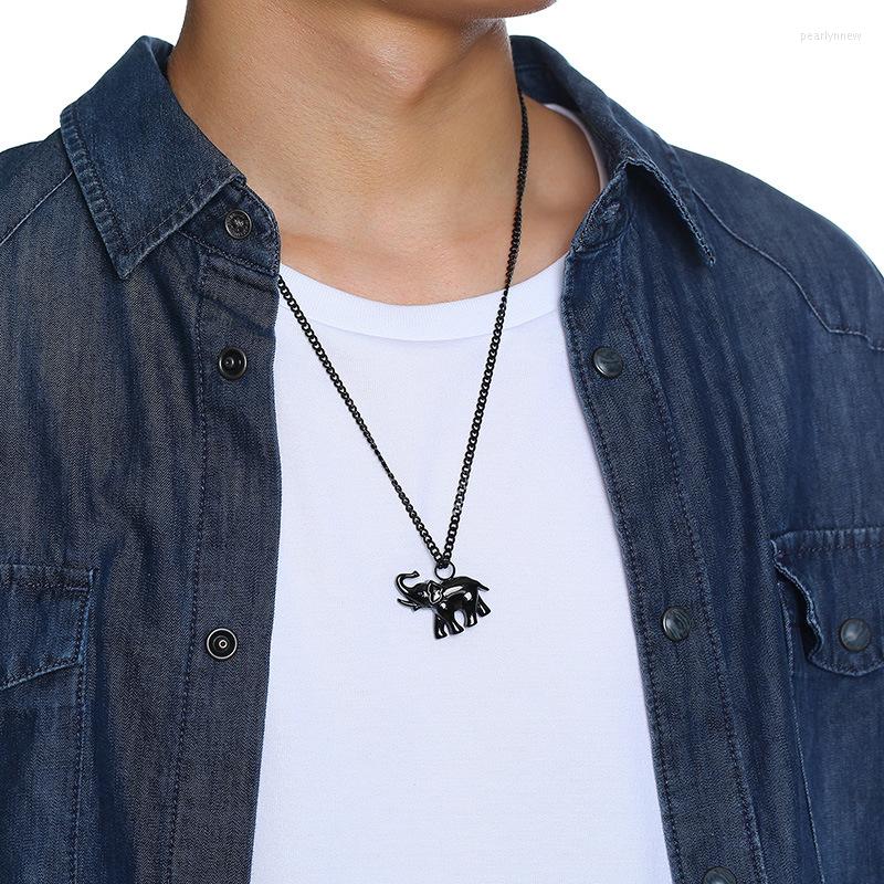 Chains Black Elephant Pendant Necklace For Man Fine Cuban Style Chain Fashionable Gift Solid Stainless Steel Jewelry Accessories
Chains Black Elephant Pendant Necklace For Man Fine Cuban Style Chain Fashionable Gift Solid Stainless Steel Jewelry Accessories