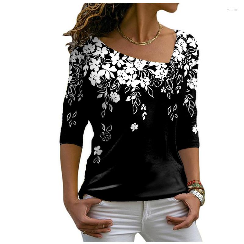Women' T Shirts Floral Print Shirt Women Boho Skew Collar Long Sleeve Tops Casual Fashion Street Ladies Pullover Cotton Autumn Winter, 017
Women' T Shirts Floral Print Shirt Women Boho Skew Collar Long Sleeve Tops Casual Fashion Street Ladies Pullover Cotton Autumn Winter, 017