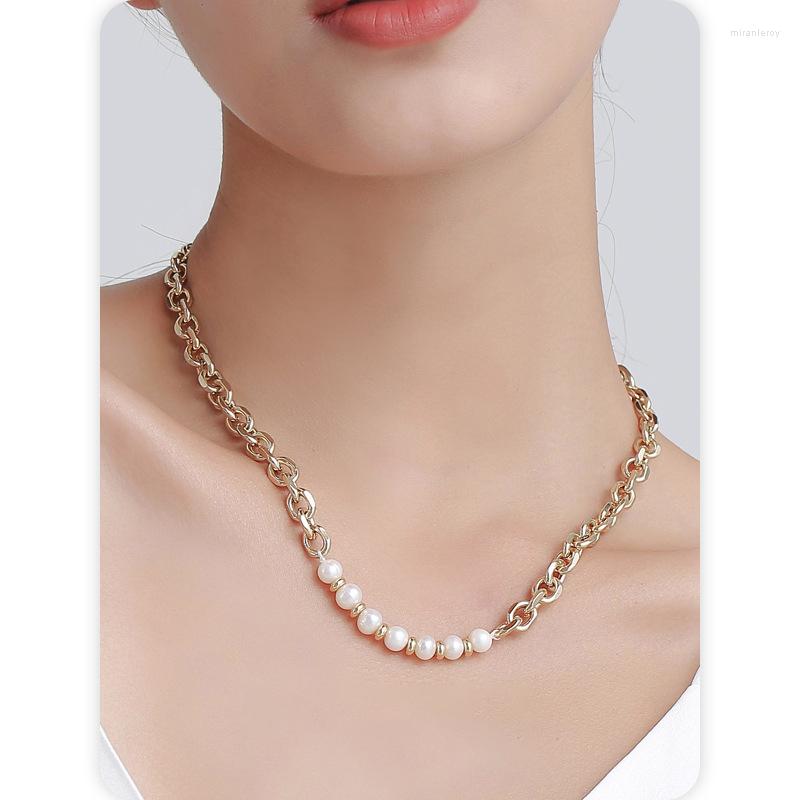 Choker Korean Niche Design Sense Plated Real Gold 18K Freshwater Pearl Necklace Rough Temperament Female Hipster Collarbone Chain
Choker Korean Niche Design Sense Plated Real Gold 18K Freshwater Pearl Necklace Rough Temperament Female Hipster Collarbone Chain