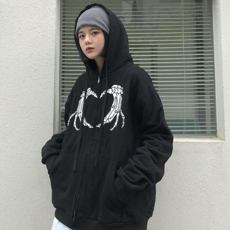 Women's Hoodies Women Gothic Skull Heart Shape Print Oversized Hoodie Long Sleeve Zip Up Sweatshirts Autumn Grunge Hooded Jacket Coat, Black
Women's Hoodies Women Gothic Skull Heart Shape Print Oversized Hoodie Long Sleeve Zip Up Sweatshirts Autumn Grunge Hooded Jacket Coat, Black