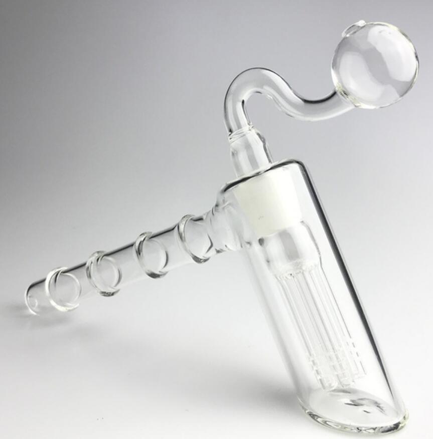 Heady Glass Dab Rigs Very smooth Hookahs percolators are reinforced 6 arms tree recycler rig pyrex glass oil burner pipes 18mm