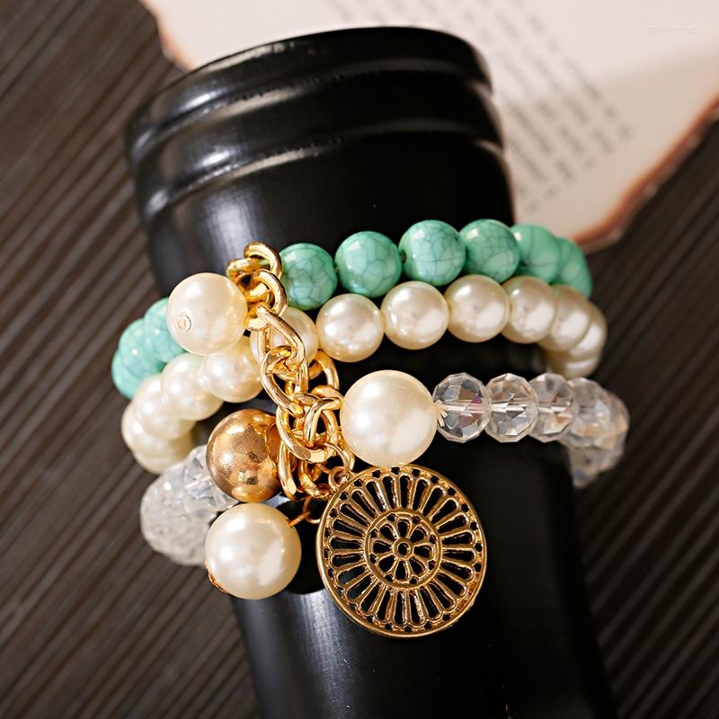 Strand Bohemia Stone Women's Bracelets Set Charm Vintage Jewelry Gold Color Flower Pendant Pour Les Femmes
Strand Bohemia Stone Women's Bracelets Set Charm Vintage Jewelry Gold Color Flower Pendant Pour Les Femmes
