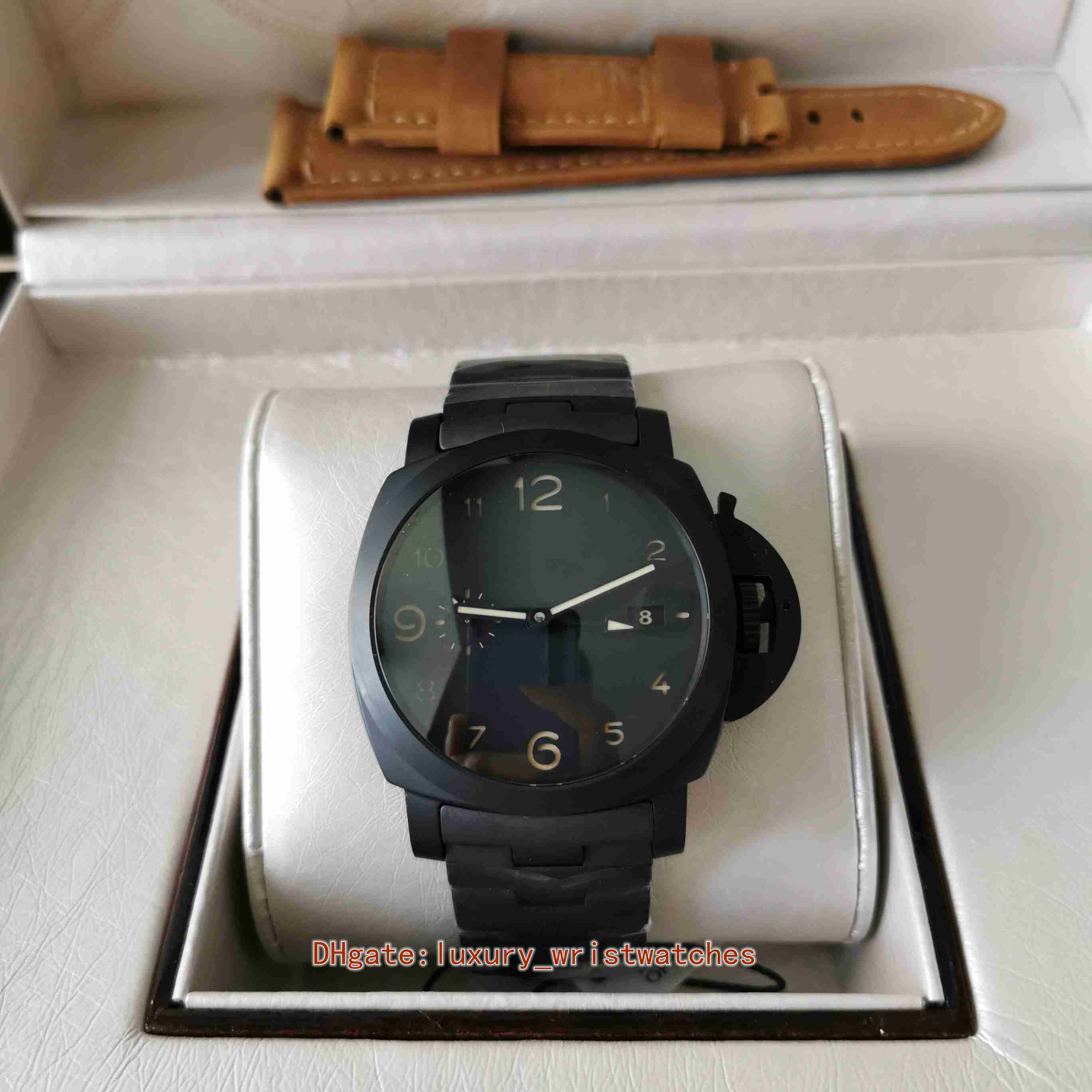 Perfect quality mens watches P 01438 44mm Cal.P.9010 Movement Black PVD Ceramic Sapphire LumiNova Back transparent Automatic mechanical men watch wristwatches, No box papers
Perfect quality mens watches P 01438 44mm Cal.P.9010 Movement Black PVD Ceramic Sapphire LumiNova Back transparent Automatic mechanical men watch wristwatches, No box papers