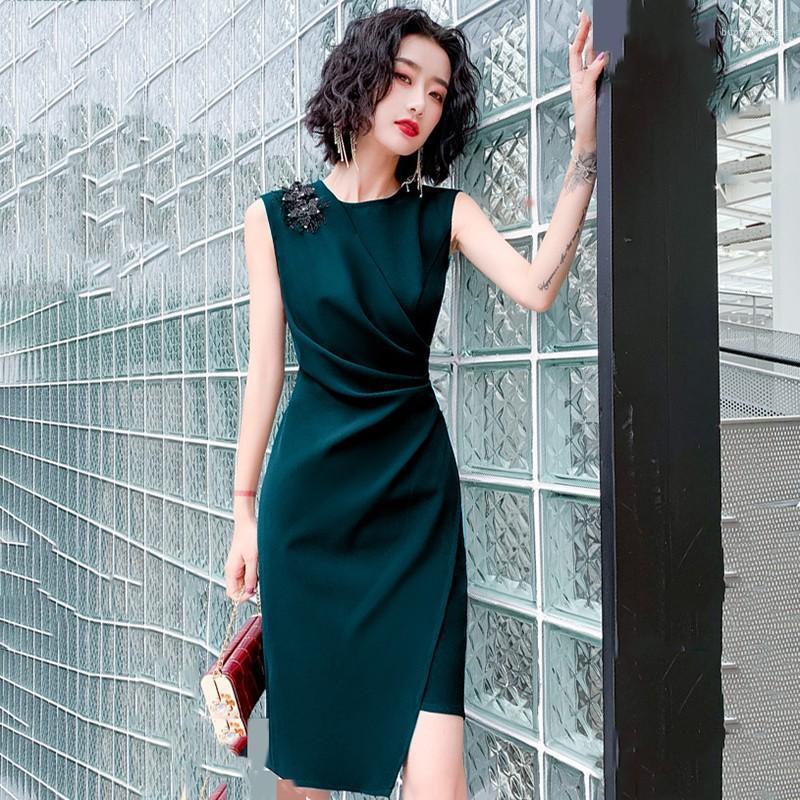 Ethnic Clothing Bling Rhinestone Cheongsam Sheath Dark Green Folds Qipao Mid-Length Half Sleeve Sexy Formal Party Dress Gown Zipper Vestidos
Ethnic Clothing Bling Rhinestone Cheongsam Sheath Dark Green Folds Qipao Mid-Length Half Sleeve Sexy Formal Party Dress Gown Zipper Vestidos