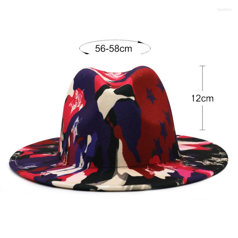 Berets Tie Deyed Fedoras Fashion Hat Felt For Women Color Mixed Jazz Fedora White With Pink
Berets Tie Deyed Fedoras Fashion Hat Felt For Women Color Mixed Jazz Fedora White With Pink