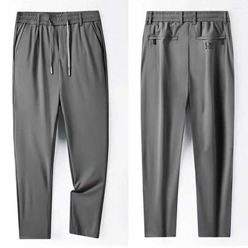 Men's Pants Bottoms Stylish Stretchy Ice Silk Trousers Lightweight Running Straight For Party, Dark gray
Men's Pants Bottoms Stylish Stretchy Ice Silk Trousers Lightweight Running Straight For Party, Dark gray